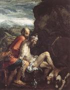 Jacopo Bassano The good Samaritan painting